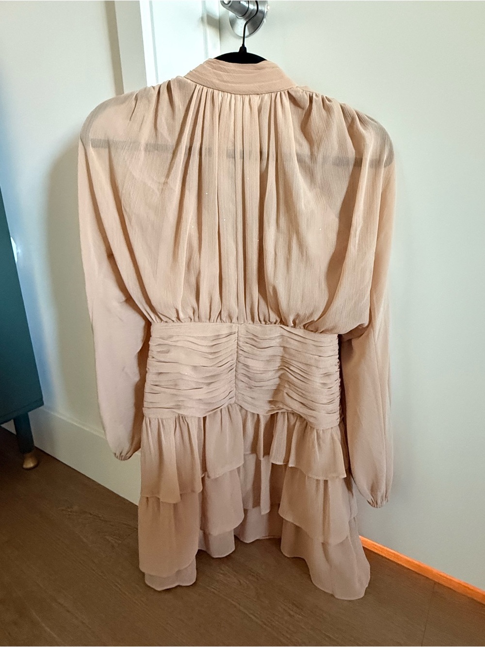 Original Gianni Bini Blush Tiered Long-Sleeve Dress